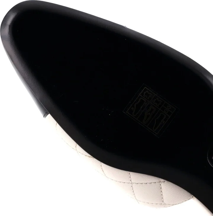 CHANEL Women's Cap Toe CC Slingback Flats Leather - Image 6