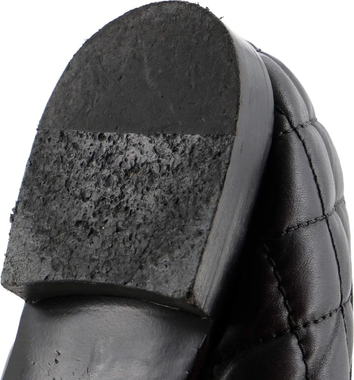 CHANEL Women's CC Cap Toe Bow Ballerina Flats Quilted Leather - Image 5