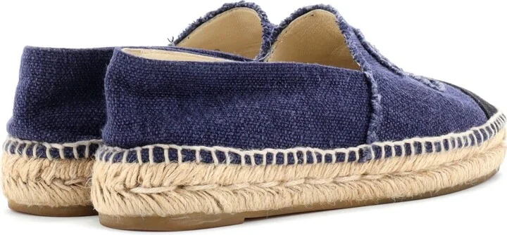 CHANEL Women's CC Cap Toe Espadrilles Canvas - Image 3