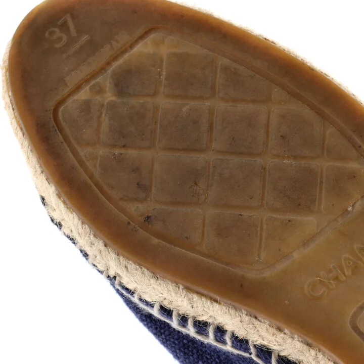 CHANEL Women's CC Cap Toe Espadrilles Canvas - Image 6