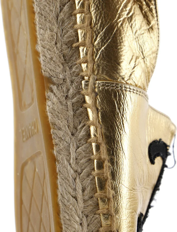 CHANEL Women's CC Cap Toe Espadrilles Leather - Image 6