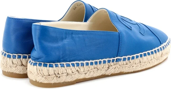 CHANEL Women's CC Cap Toe Espadrilles Leather - Image 3