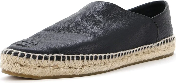 CHANEL Women's CC Cap Toe Espadrilles Leather
