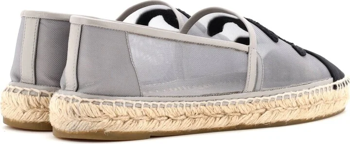 CHANEL Women's CC Cap Toe Espadrilles Mesh - Image 3