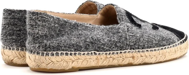 CHANEL Women's CC Cap Toe Espadrilles Wool - Image 3