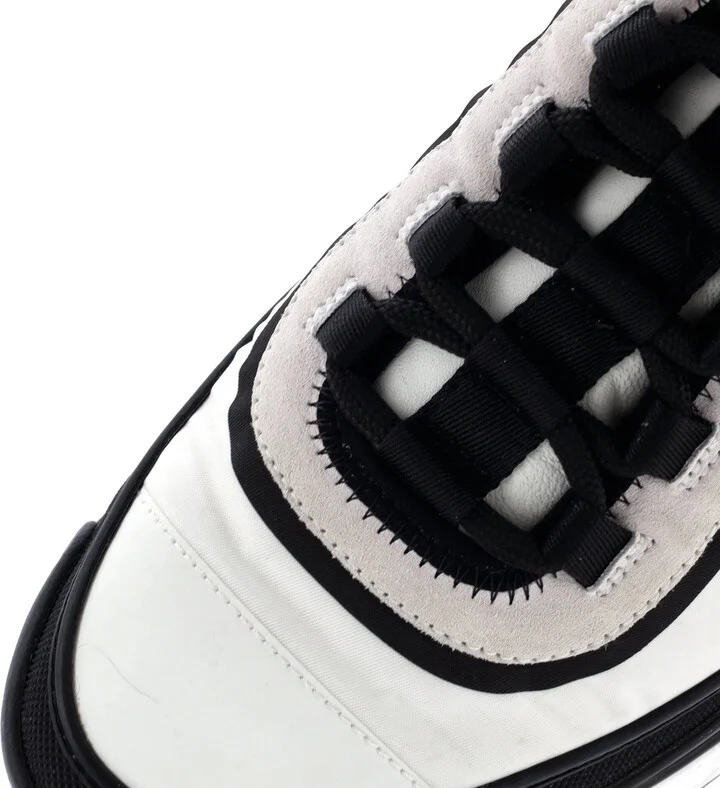 CHANEL Women's CC Cap Toe Logo Sneakers Suede and Mixed Fibers - Image 5