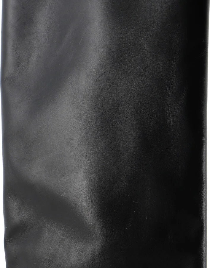 CHANEL Women's CC Chain Knee High Riding Boots Leather - Image 6