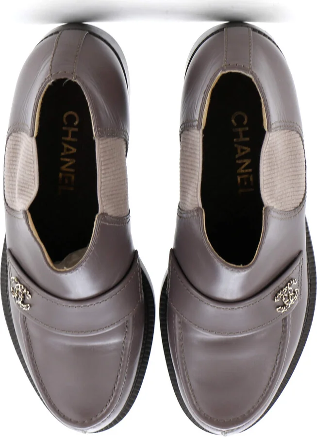 CHANEL Women's CC Elastic Short Boots Leather - Image 2