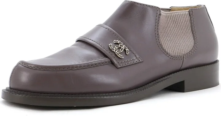 CHANEL Women's CC Elastic Short Boots Leather