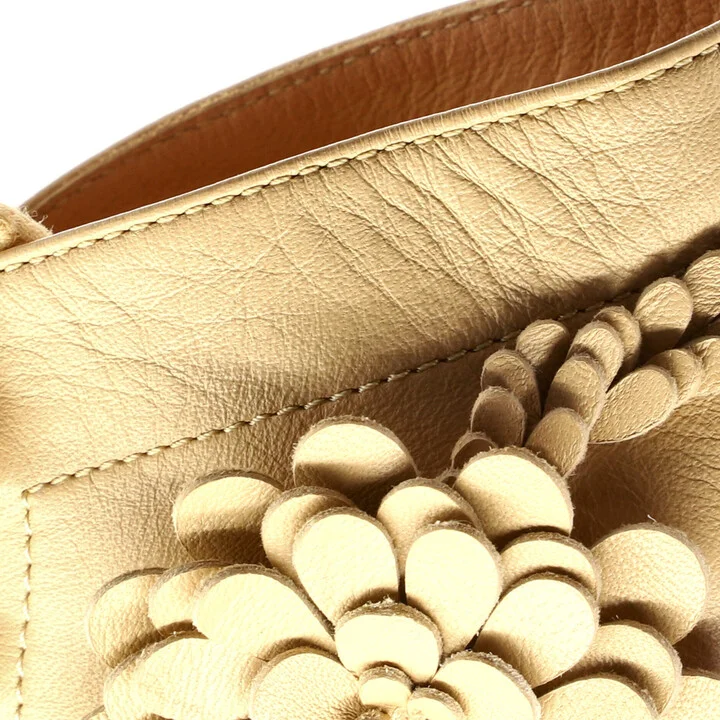 CHANEL Women's CC Flowers Combat Boots Leather with Applique and Grosgrain - Image 5
