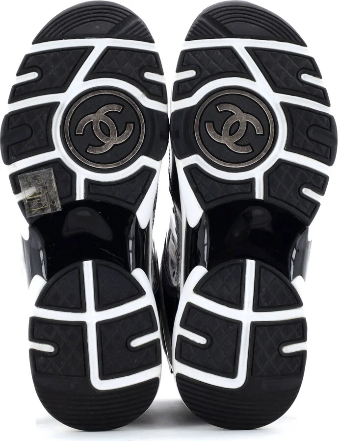 CHANEL Women's CC High-Top Sneakers PVC and Leather - Image 4