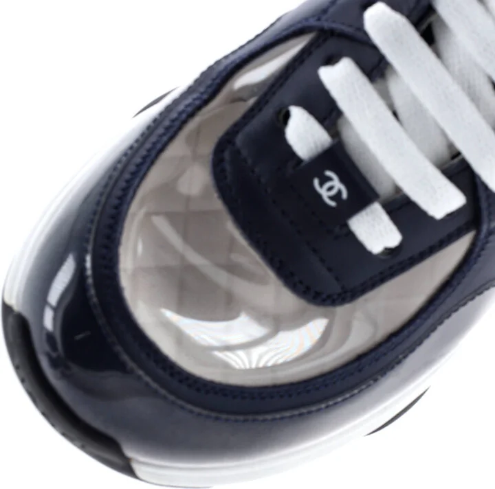 CHANEL Women's CC High-Top Sneakers PVC and Leather - Image 5