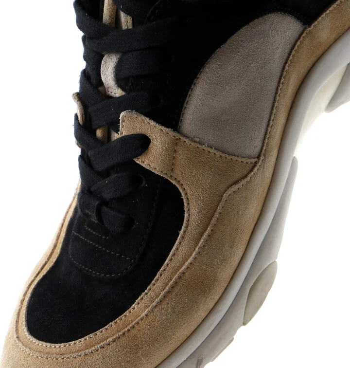 CHANEL Women's CC High-Top Sneakers Suede and Leather - Image 5