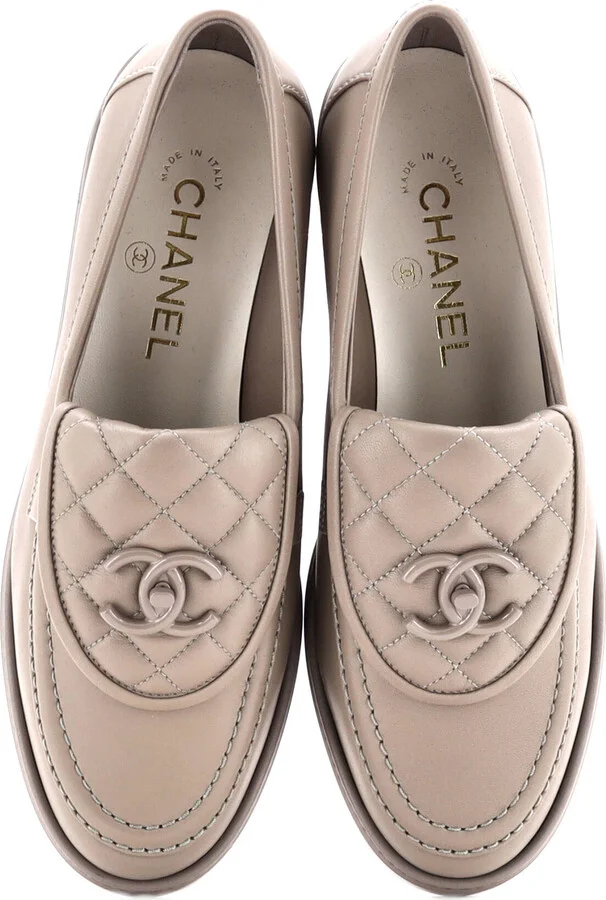 CHANEL Women's CC Loafers Quilted Leather - Image 2