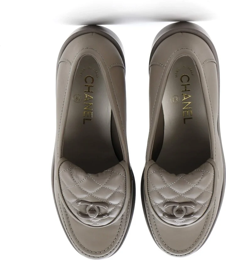 CHANEL Women's CC Loafers Quilted Leather - Image 2