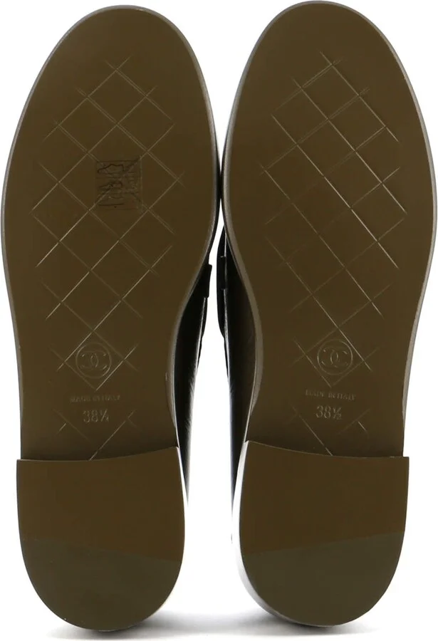 CHANEL Women's CC Loafers Quilted Leather - Image 4