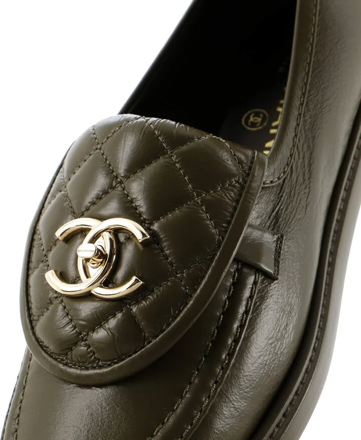CHANEL Women's CC Loafers Quilted Leather - Image 5