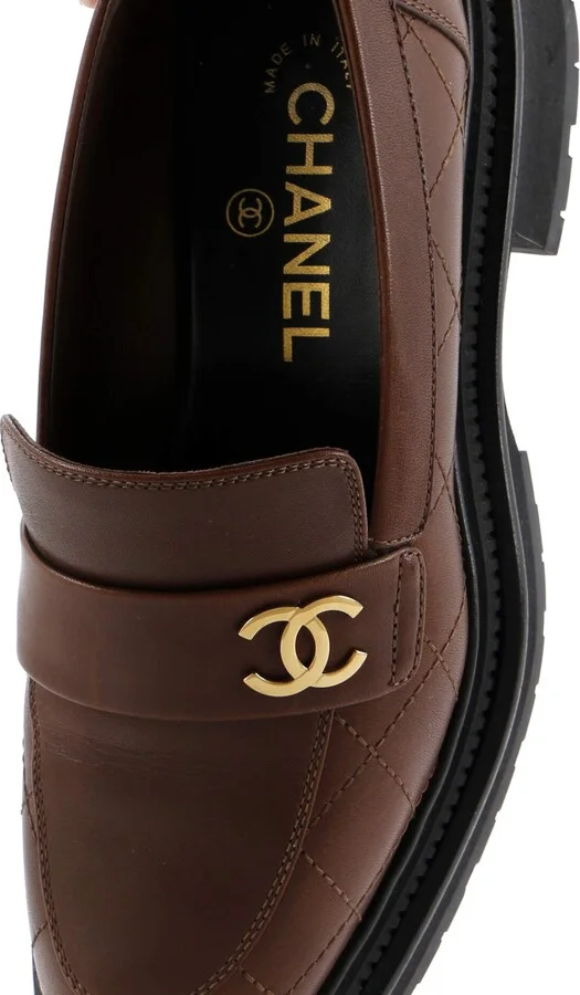 CHANEL Women's CC Loafers Quilted Leather - Image 5