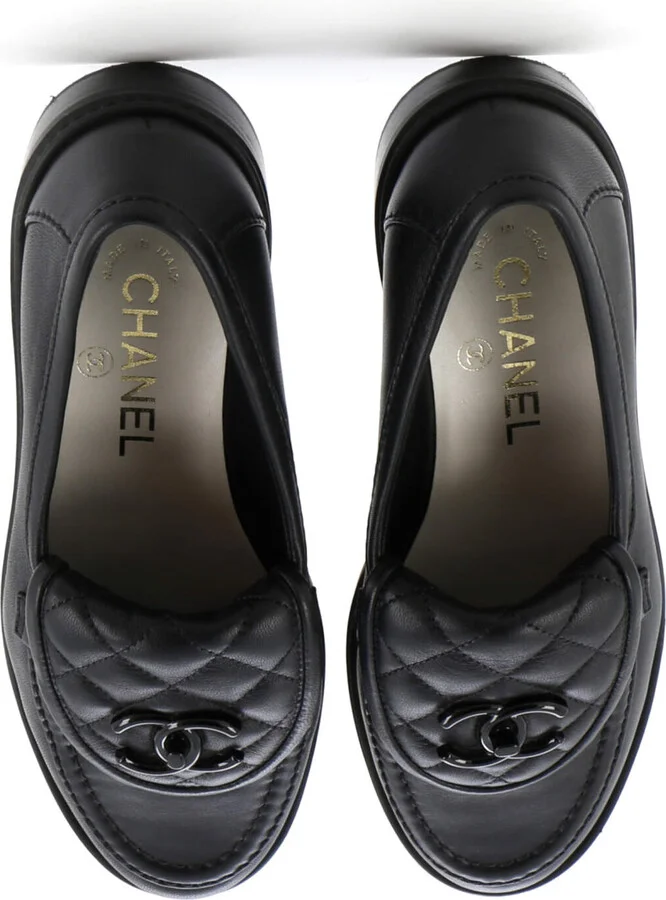 CHANEL Women's CC Loafers Quilted Leather - Image 2
