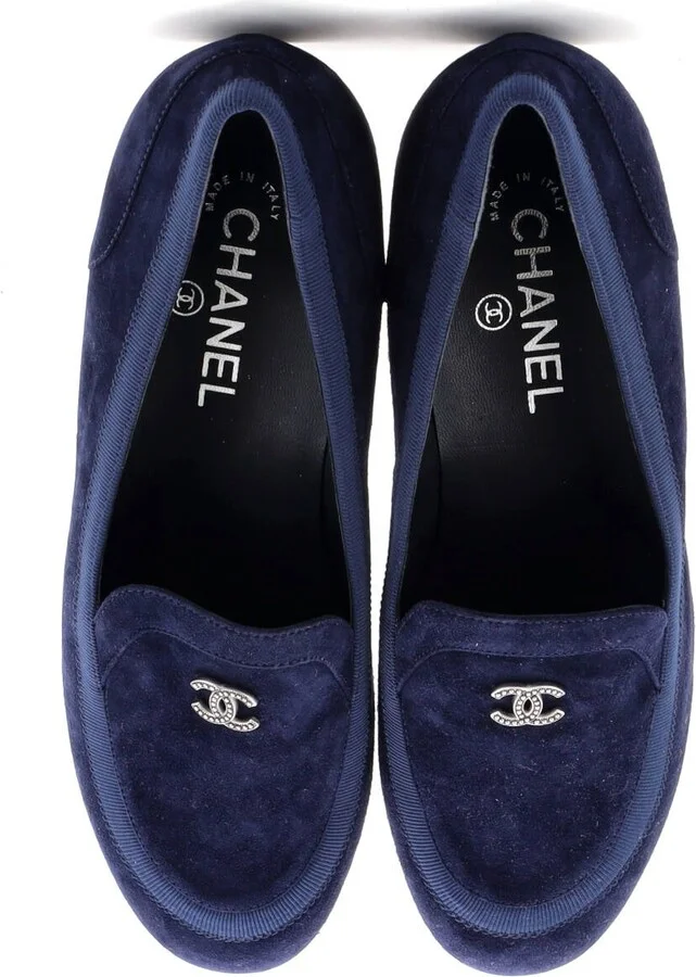 CHANEL Women's CC Loafers Suede - Image 2