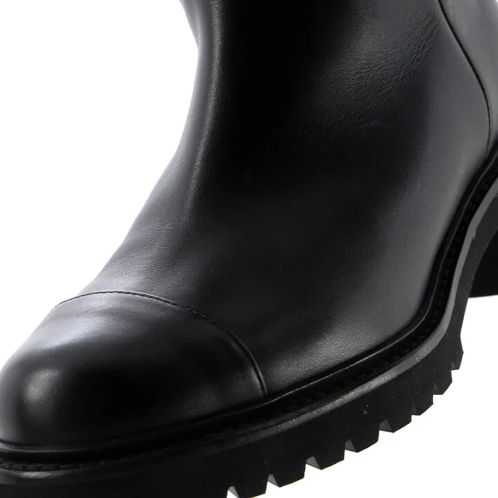CHANEL Women's CC Logo Moto Boots Leather - Image 6