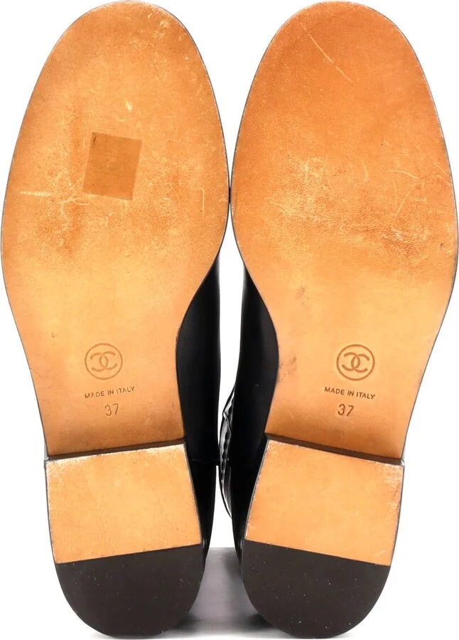 CHANEL Women's CC Logo Moto Boots Leather - Image 4