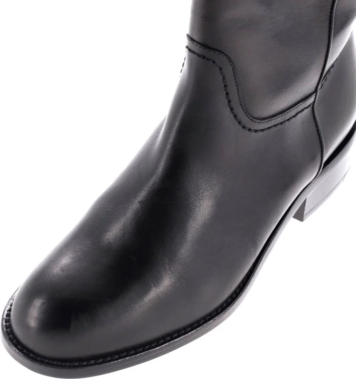 CHANEL Women's CC Logo Moto Boots Leather - Image 5