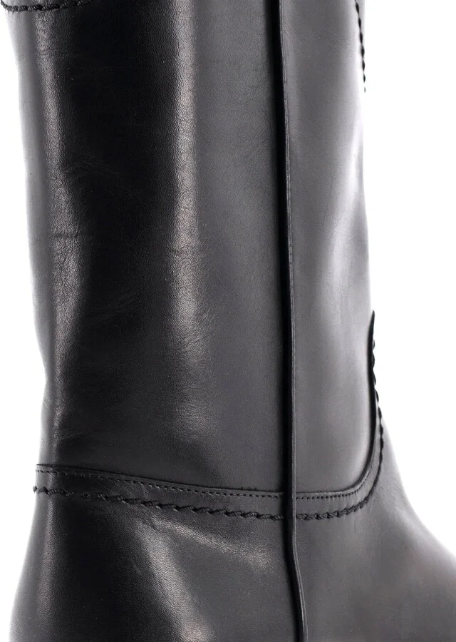 CHANEL Women's CC Logo Moto Boots Leather - Image 6