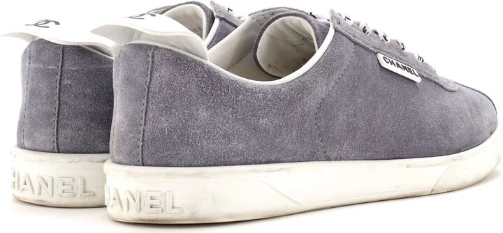 CHANEL Women's CC Low-Top Flat Runner Sneakers Suede - Image 3
