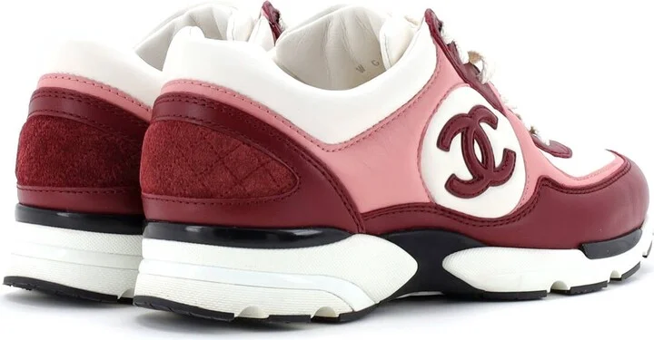 CHANEL Women's CC Low-Top Sneakers Leather - Image 3