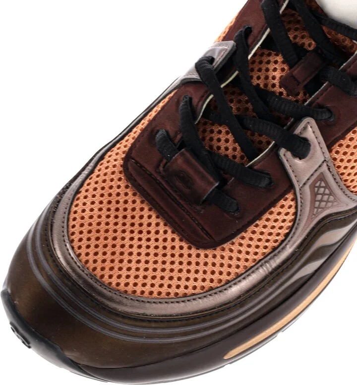 CHANEL Women's CC Low-Top Sneakers Mesh and Laminated Leather - Image 5