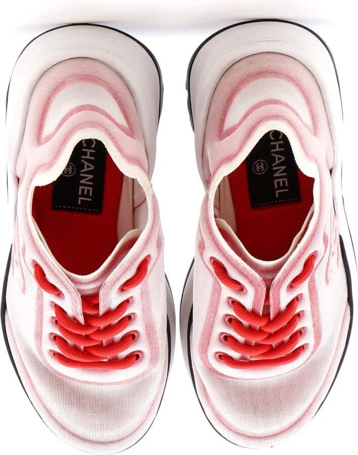 CHANEL Women's CC Low-Top Sneakers Mesh Lycra - Image 2
