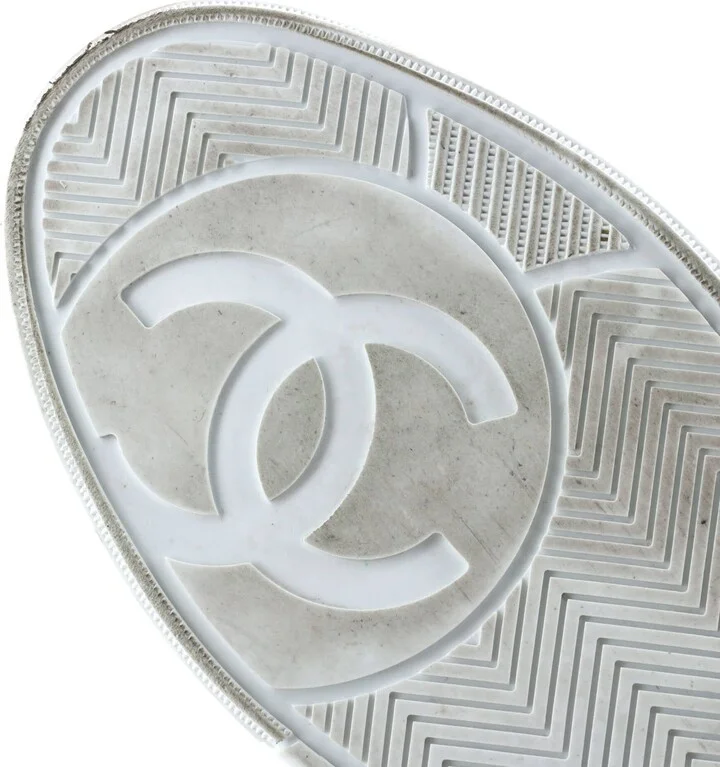 CHANEL Women's CC Low-Top Sneakers Perforated Leather - Image 6