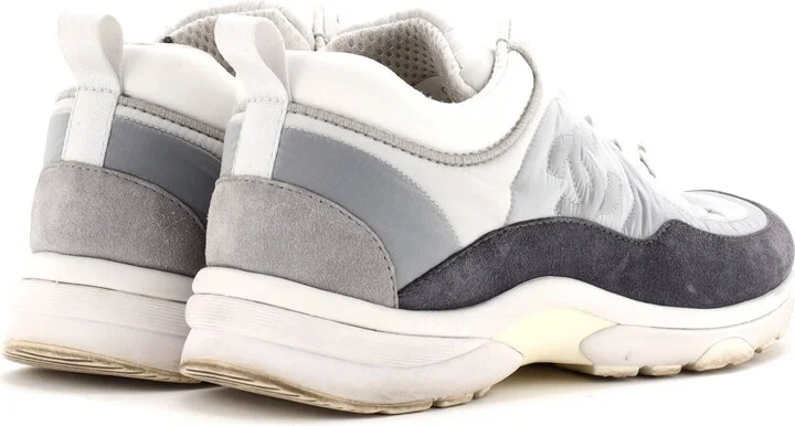 CHANEL Women's CC Low-Top Sneakers Suede with Leather and Nylon - Image 3