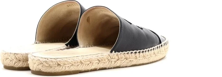 CHANEL Women's CC Mule Espadrilles Leather - Image 3