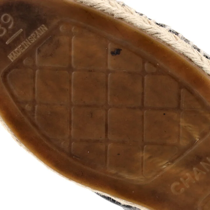 CHANEL Women's CC Mule Espadrilles Leather - Image 6