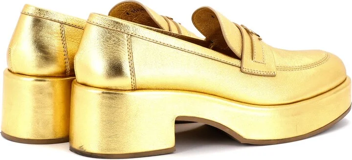 CHANEL Women's CC Platform Loafers Leather - Image 3