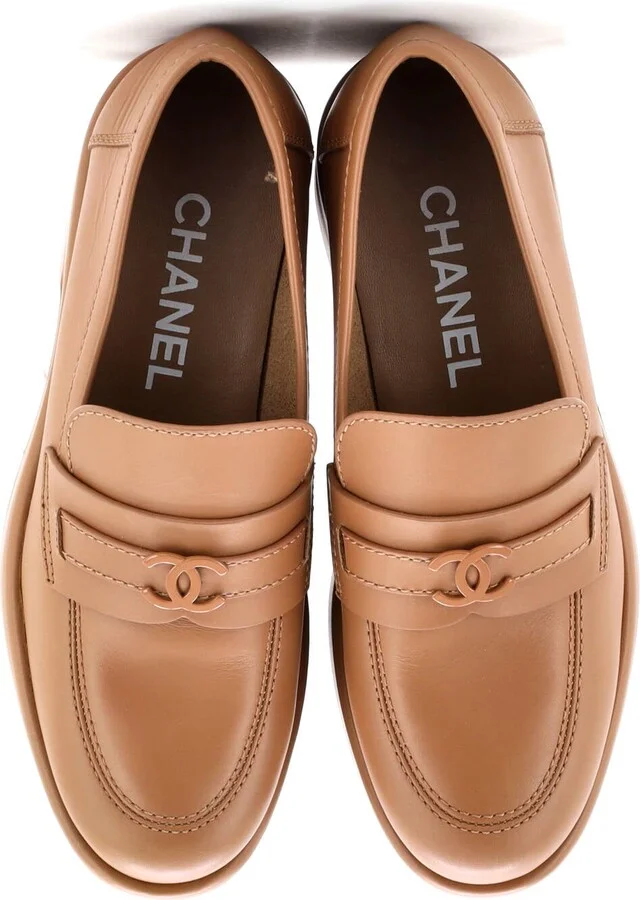 CHANEL Women's CC Platform Loafers Leather - Image 2