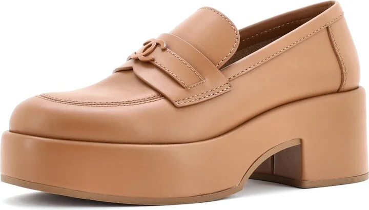CHANEL Women's CC Platform Loafers Leather