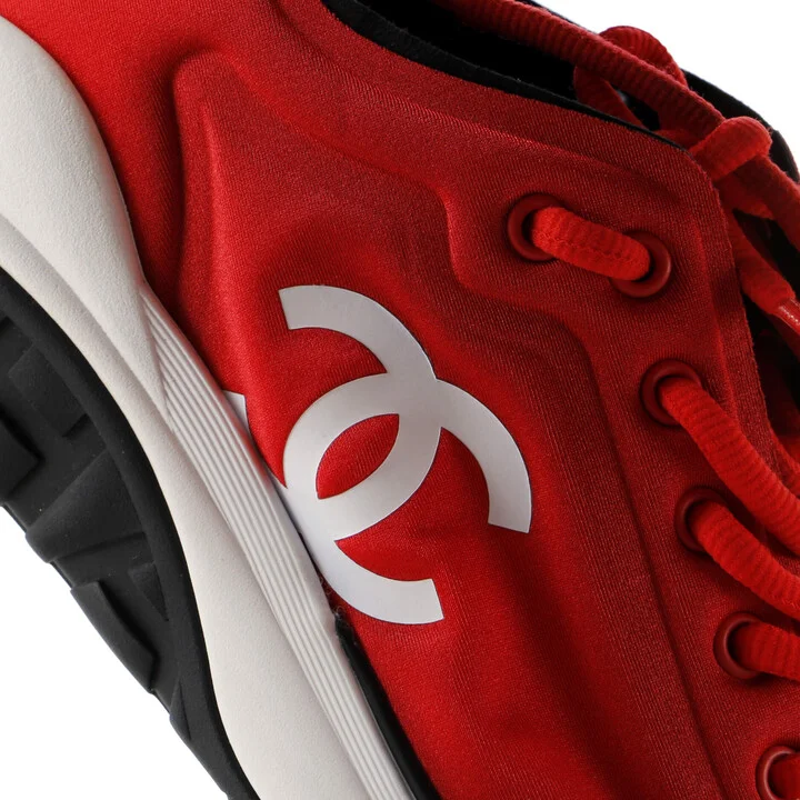 CHANEL Women's CC Sneakers Neoprene - Image 5