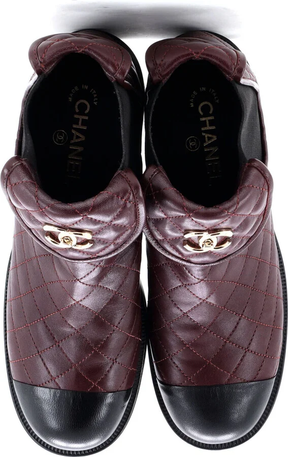 CHANEL Women's CC Turnlock Cap Toe Ankle Boots Quilted Leather - Image 2