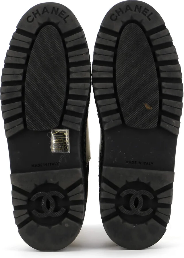 CHANEL Women's CC Turnlock Cap Toe Chelsea Boots Leather - Image 4