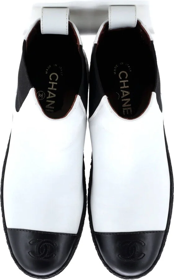 CHANEL Women's CC Turnlock Cap Toe Chelsea Boots Leather - Image 2