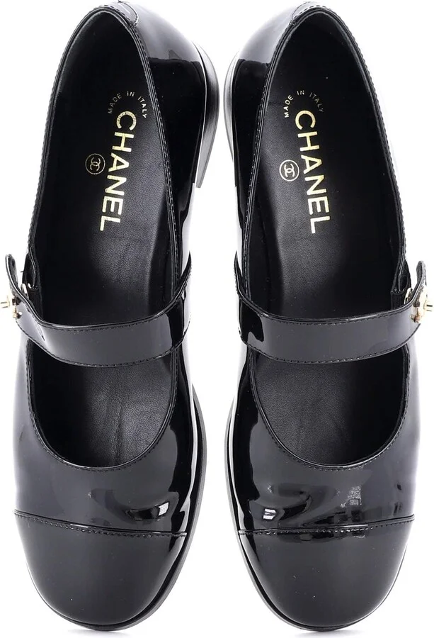 CHANEL Women's CC Turnlock Mary Jane Flats Patent - Image 3