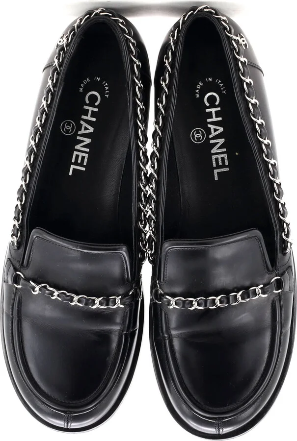 CHANEL Women's Chain Around Loafers Leather - Image 2