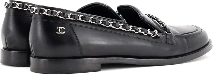CHANEL Women's Chain Around Loafers Leather - Image 3