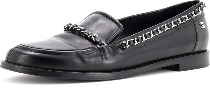 CHANEL Women's Chain Around Loafers Leather