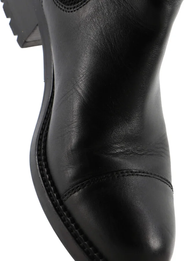 CHANEL Women's Logo Ankle Boots Leather - Image 5