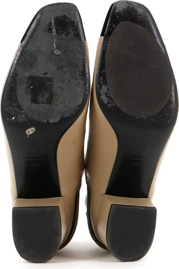 CHANEL Women's Logo Cap Toe Short Ankle Boots Leather with Velvet - Image 4