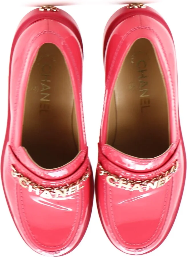 CHANEL Women's Logo Loafers Patent - Image 2
